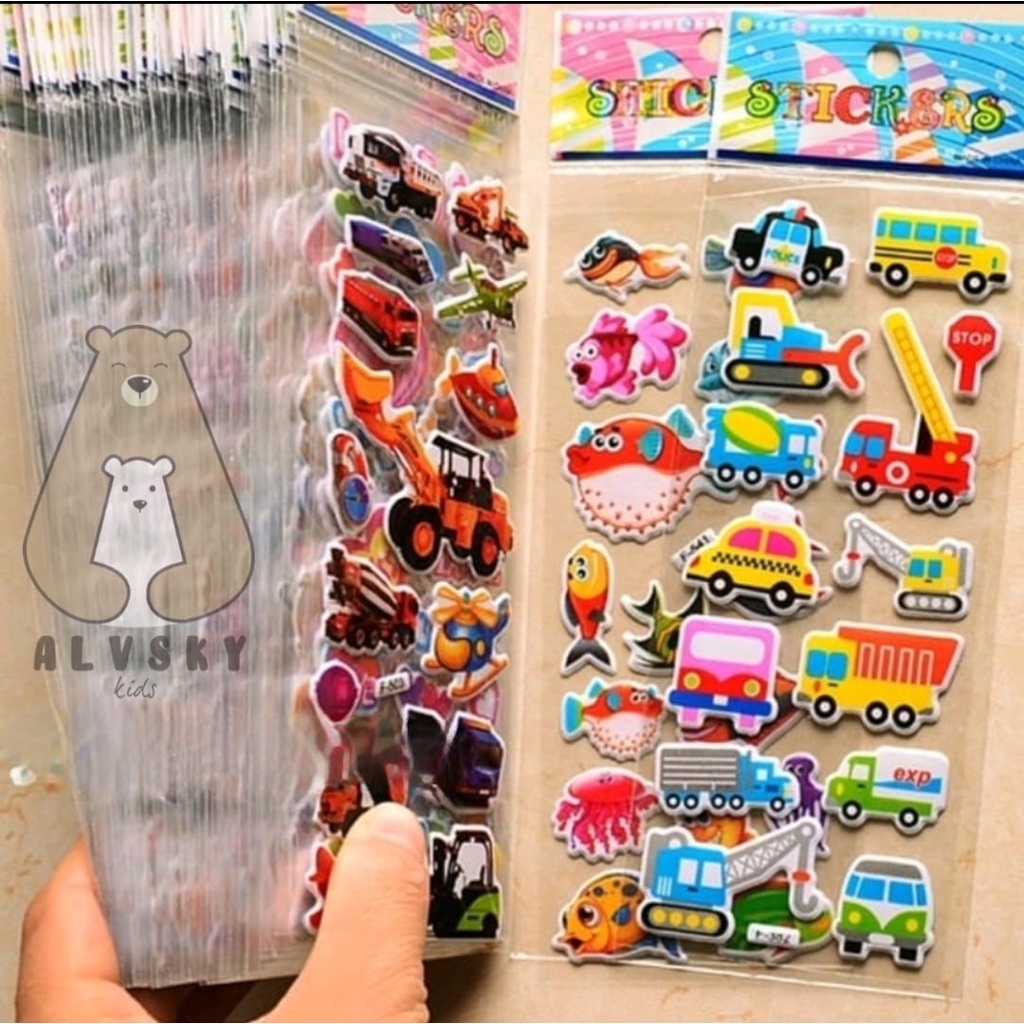 STIKER MAINAN ANAK / STIKER ANAK TIMBUL / STIKER 3D ANAK / STIKER 3D / STIKER ANAK