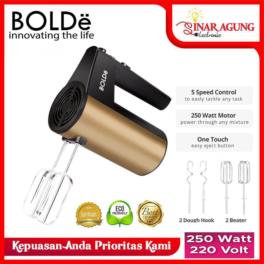 Jual HAND MIXER BOLDE SUPER MIX TURBO STAINLESS STEEL 5 KECEPATAN BEIGE