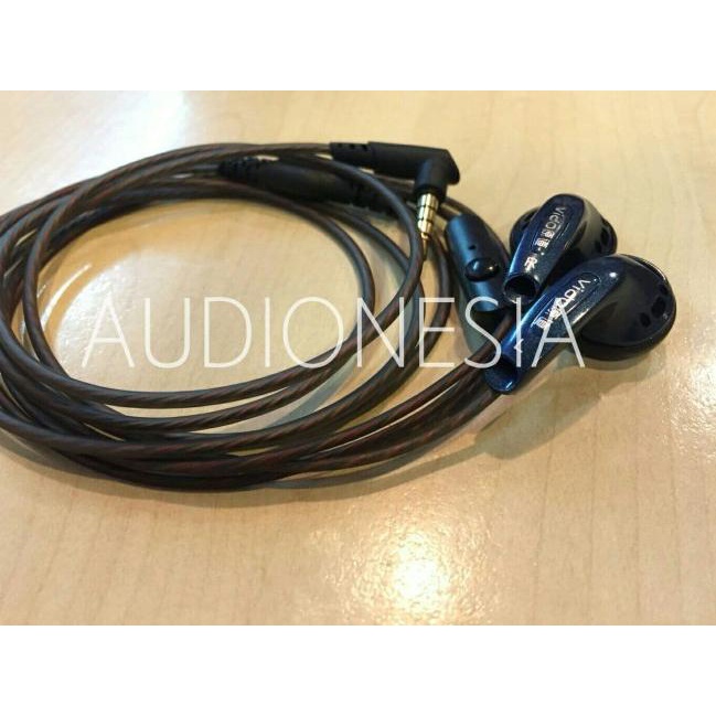 Earbud Vido Recable - Grey Copper with Mic recab reter cable kabel