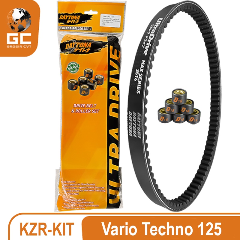 Vanbelt SET assy Vario Techno 125 CBS FI ESP Daytona Ultra Drive Belt+roller 4457 3516