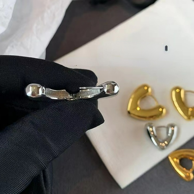 Anting Tusuk Bulat Bahan Metal Gaya Hip Hop Untuk Wanita