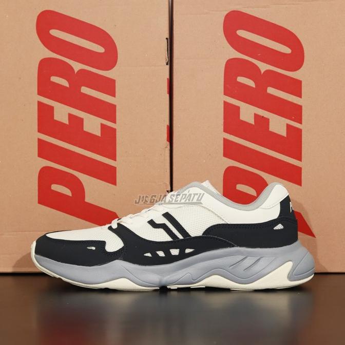 Piero Sepatu Sneakers Ergo Street - Off White/Grey