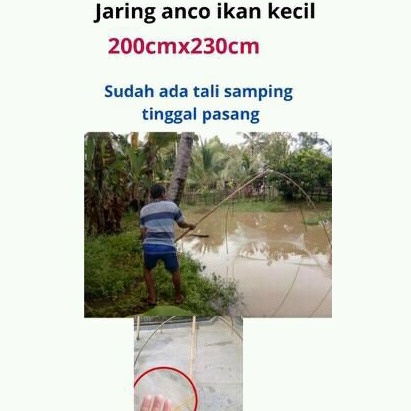 TOL Jaring anco tradisional jaring ikan kecil jaring pukat jaring anco ikan kecil