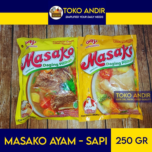 

Masako Kaldu Penyedap Rasa Ayam/Sapi 250gr