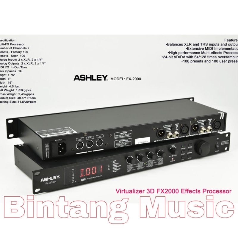Effect Processor Ashley FX 2000 Original procesor ashley fx2000