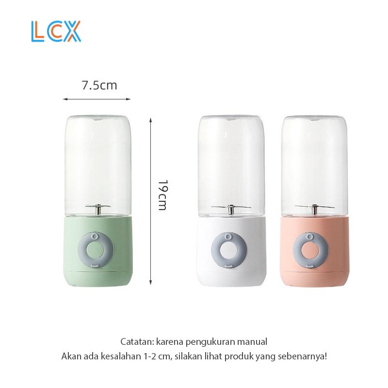 LCX Rechargeable Mini Portable Juicer 500ML Blender Jus Mini Alat Jus Portable Listrik VS-1852