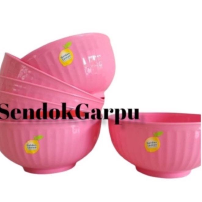 Mangkok Nasi Kecil Golden Lemon Pink MN-207/MN-211