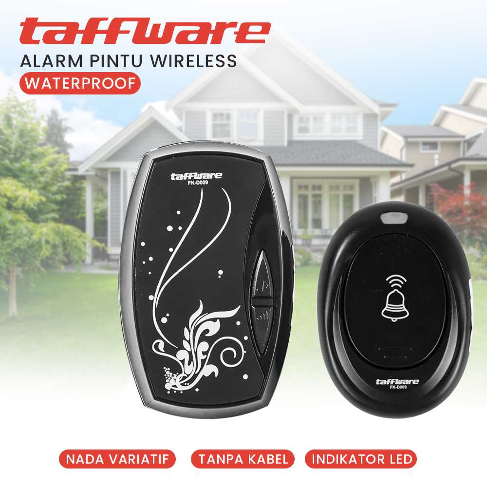 Taffware Alarm Pintu Wireless Waterproof dengan EU Plug - FK-D009
