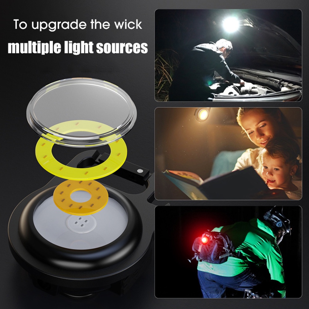 Lampu Senter Mini Multifungsi Dengan Gantungan Kunci Untuk Camping / Outdoor