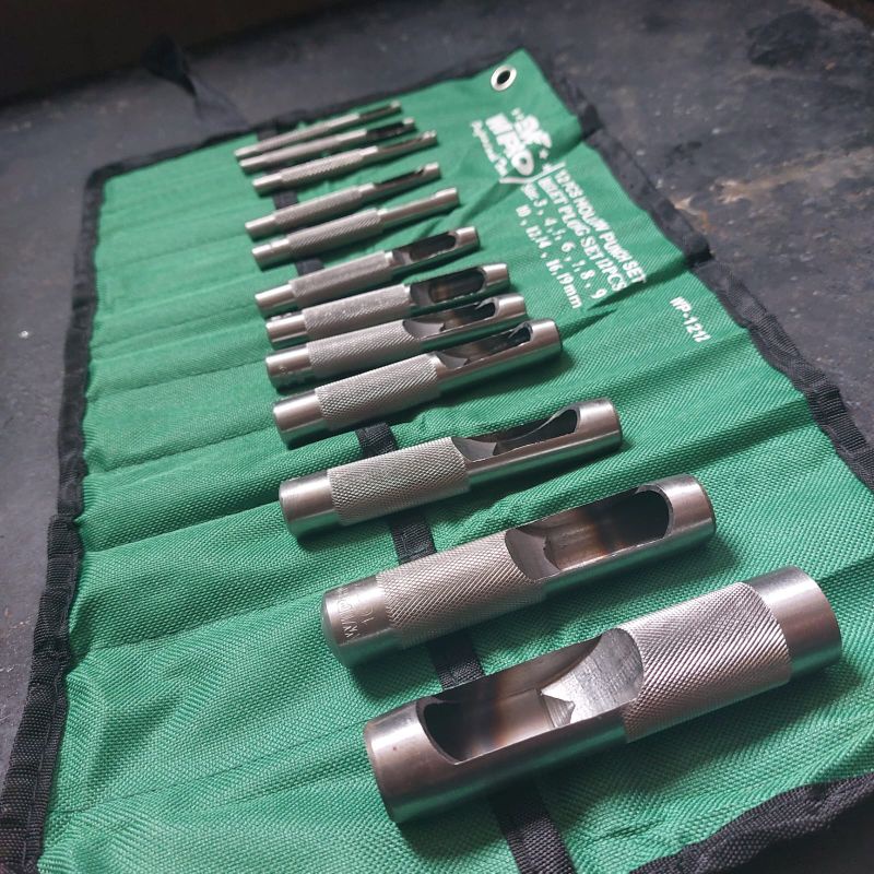 Alat Plong Set Pembolong Gasket Kulit/ Plong set -WIPRO 12 pcs