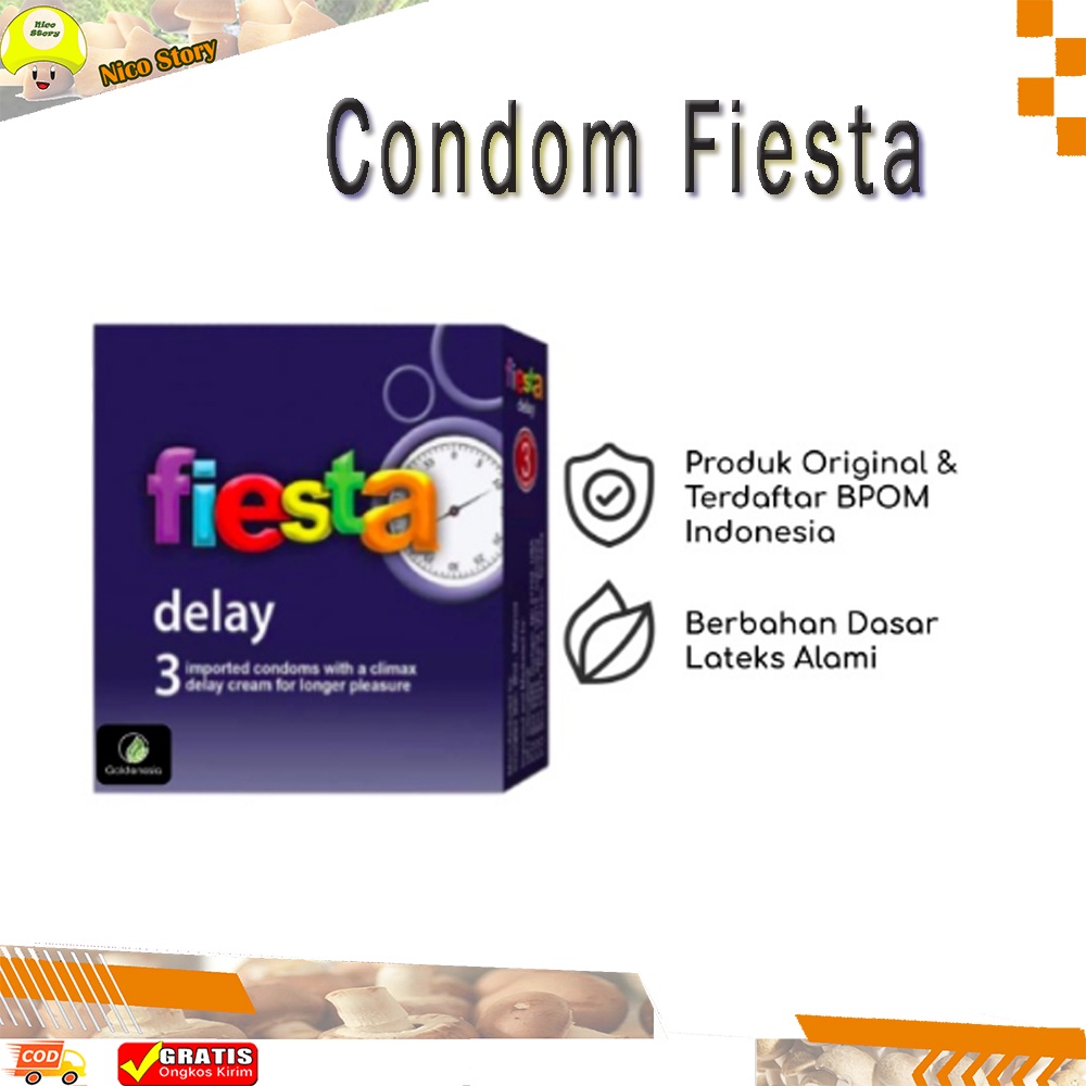 (NCS) PRIVASI DIJAMIN Kondom Condom Sutra Fiesta Delay isi 3 pcs fiesta delay