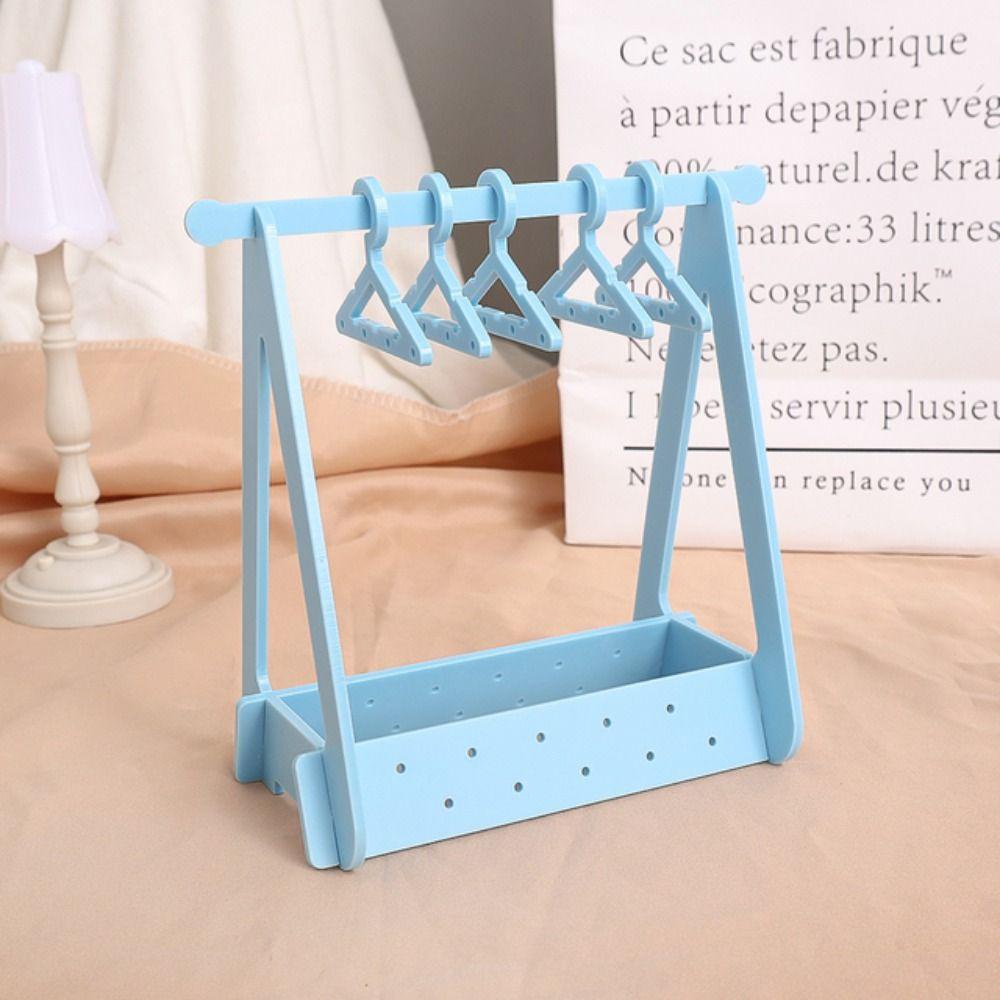 Mxbeauty Earring Display Stand Mini Kapasitas Besar Multi-Warna Kalung Hadiah Ear Stud Holder Liontin Dekorasi Desktop Coat-hanger Shape Earring Rak Holder