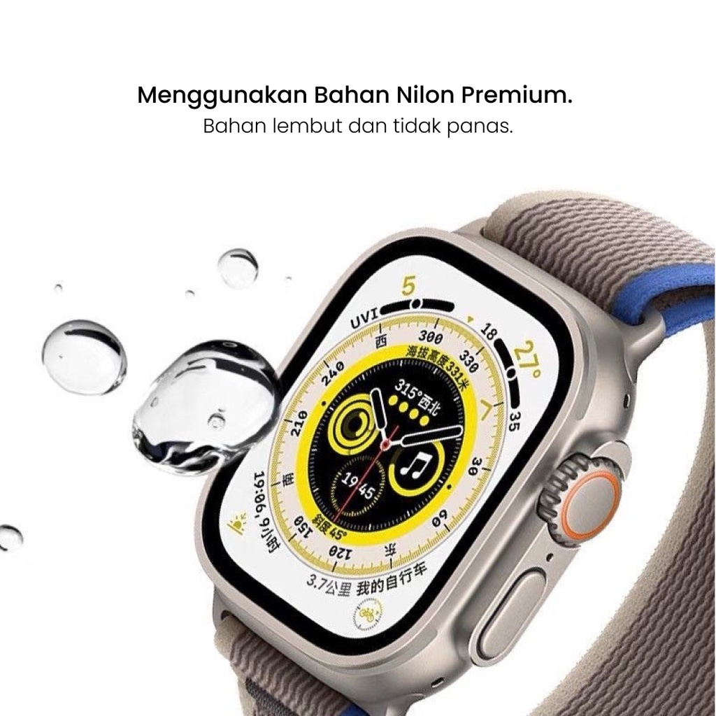 Tali Strap Apple Watch Trail Loop  Pengganti Strap untuk jam iWatch 7 6 SE 5 4 3 Ultra bahan Nilon Premium