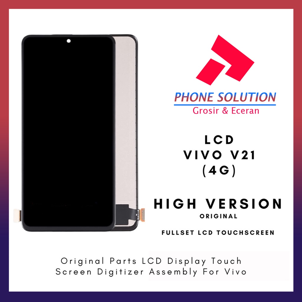 LCD Vivo V21 4G ORIGINAL 100% Fullset Touchscreen // Supplier LCD Vivo - Garansi 1 Bulan