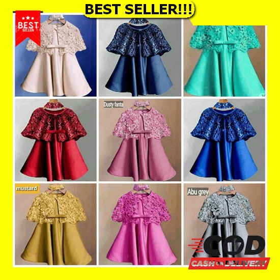 Dress Anak Import Umur 1 2 3 4 5 6 7 8 9 10 11 12 Tahun Gaun Kondangan Modern Bawahan Mewah Gaya Pes