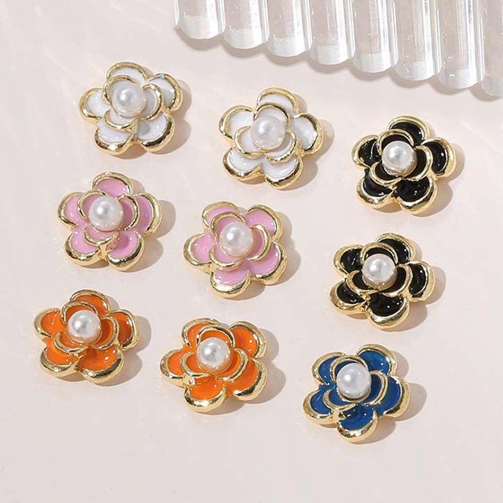 AUGUSTINA Agustina Bunga Kuku Rhinestones Warna-Warni Fashion Rose Hiasan Kuku Jepang Nail Art 3D Nail Jewelry