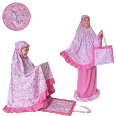 Mukenah anak karakter terbaru bonus tas dan sejadah Perlengkapan Shalat anak 2-12 thn
