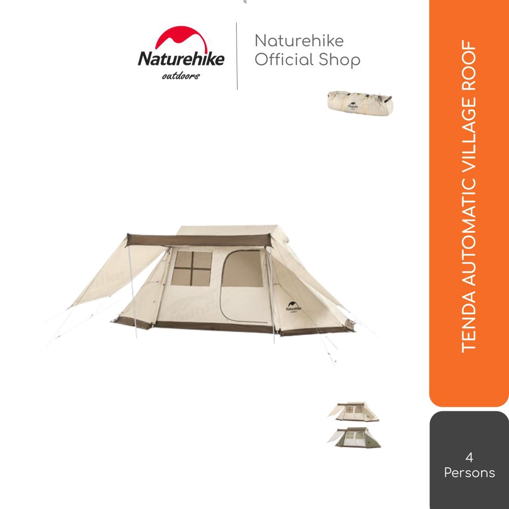 TENDA CAMPING 3 - 4 ORANG OTOMATIS VILLAGE 5.0 NATUREHIKE NH21ZP009