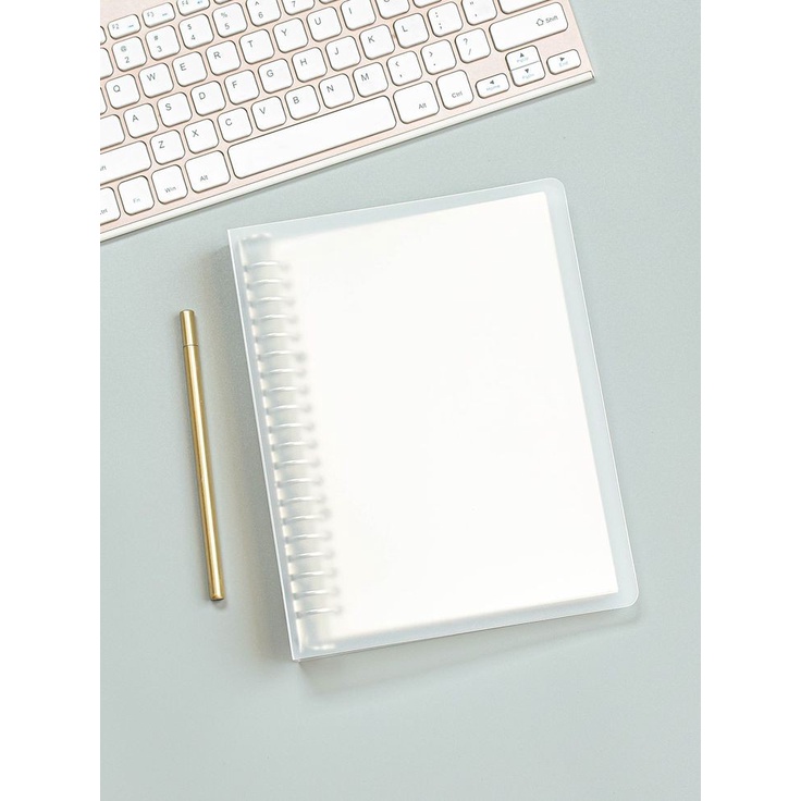 

BINDER NOTE BUKU BINDER MIKA TRANSPARANT A5, B5 LINE GRID DOTTED BLANK ISI LOOSE LEAF 25 LEMBAR BAHAN BOOKPAPER