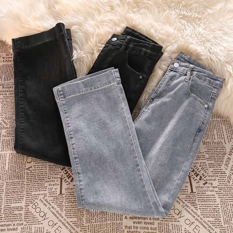 Highwaist Lurus Jeans Wanita Ada Melar Skinny Jeans Impor