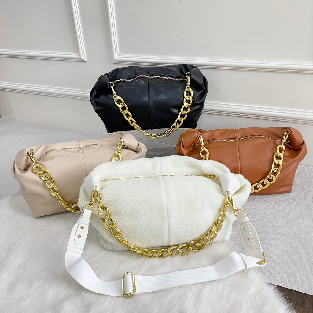 CNK Chunky Chain Link Hobo Bag Fashion Import Wanita (C1185)
