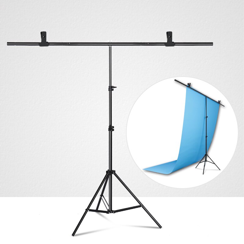 Tripod T Backdrop Studio Bracket Stand Kain Backdrop150x200cm- 200X200cm 200x260cm with 4 Clamp