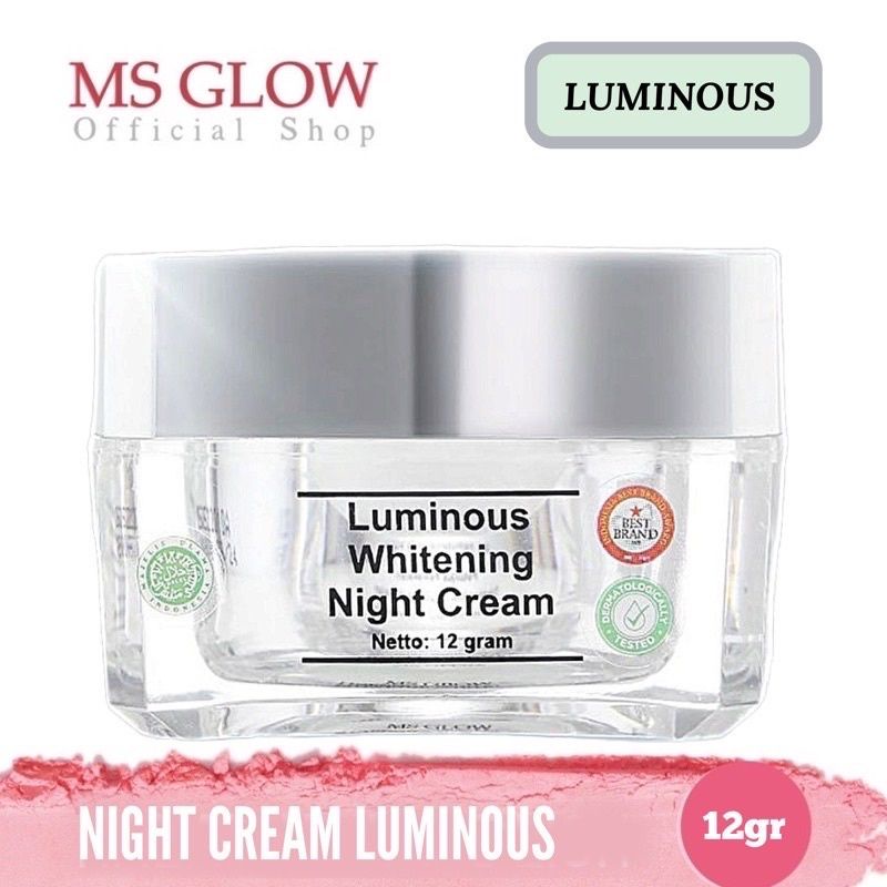 Ms Glow Night Cream 12gr | Whitening | Luminous |Ultimate | Acne | White CelDNA Night Cream