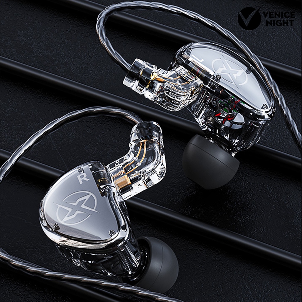 (VNEP) (Berkabel) Earphone Stereo Surround Music Game Calling Function Heavy Bass Noise Cancelling Earbud In-ear Sport Earphones for Mobile Phone