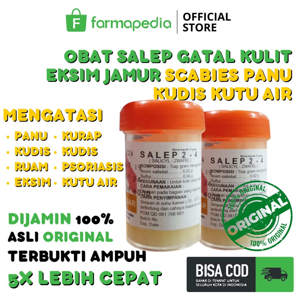 Original Salep Zwafel Itchy 24 Belerang / Salep Jamur Gatal Scabies / Obat Gatel Panu Kadas Kurap
