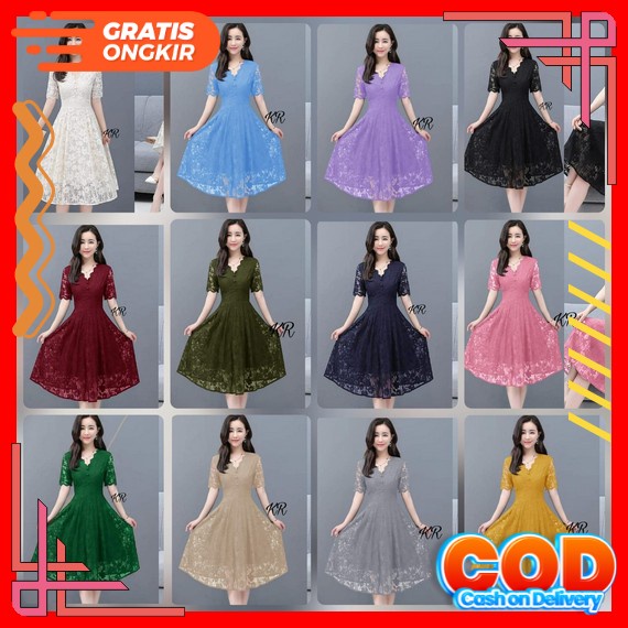 Baju Kondangan Pesta Dress Gaun Maxi Cassie Jumbo Longdress Brukat Murah Dress Panjang Brukat Ungu L