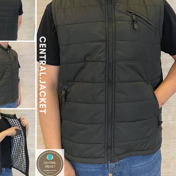 JAKET ROMPI PARASUT PRIA - VEST HOODIE - ROMPI MOTOR WINDPROOF - Kuning, XL