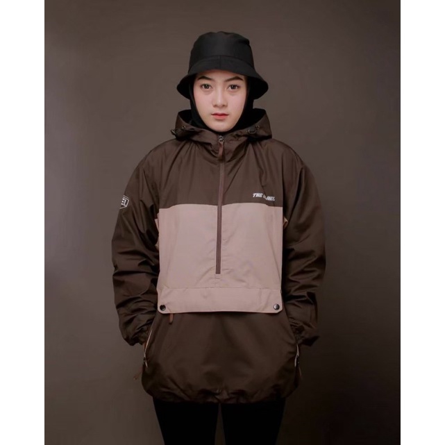 The Bojiel Daily - Coklat Moca Jaket Cougle Jaket Parasut Jaket Pria Jaket Outdoor