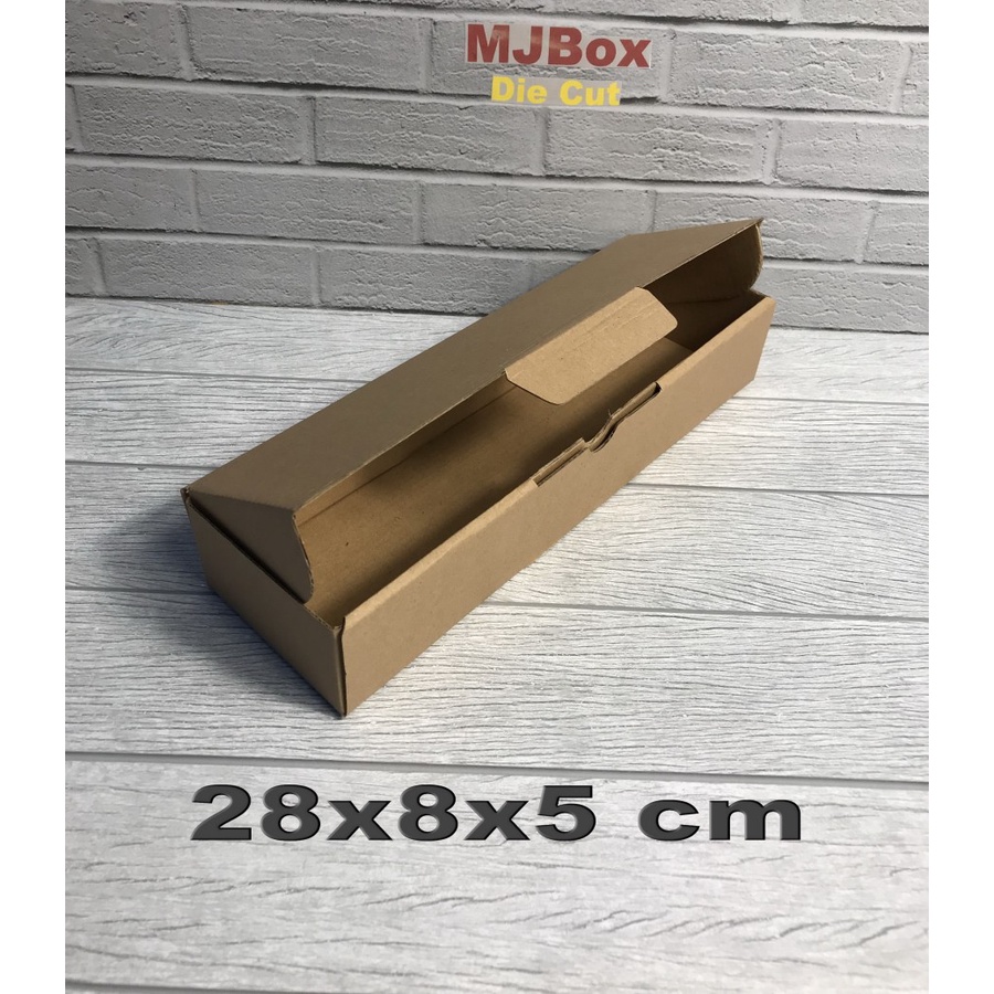 

Kardus karton uk. 28 x 8 x 5 cm...die cut box kotak Souvenir -dll