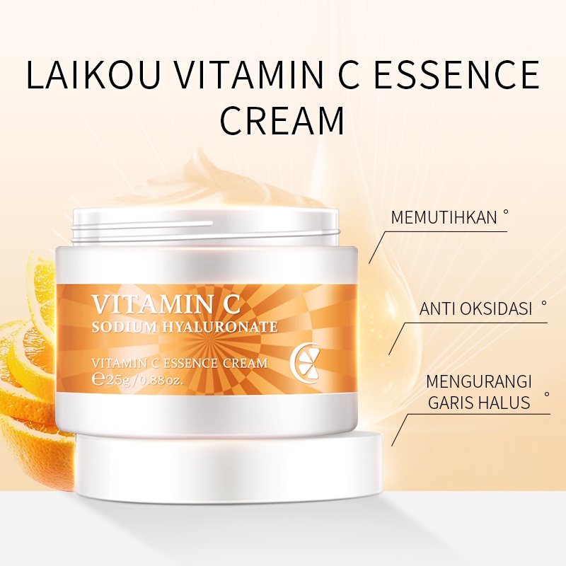 LAIKOU Vitamin C Sunscreen Serum Set Foaming Facial Wash Krim Mengurangi Oksidasi SPF50