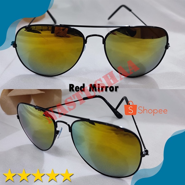 kacamata hitam fashion aviator pria wanita colorful mirror sunglasses unisex kaca mata gaya terlaris