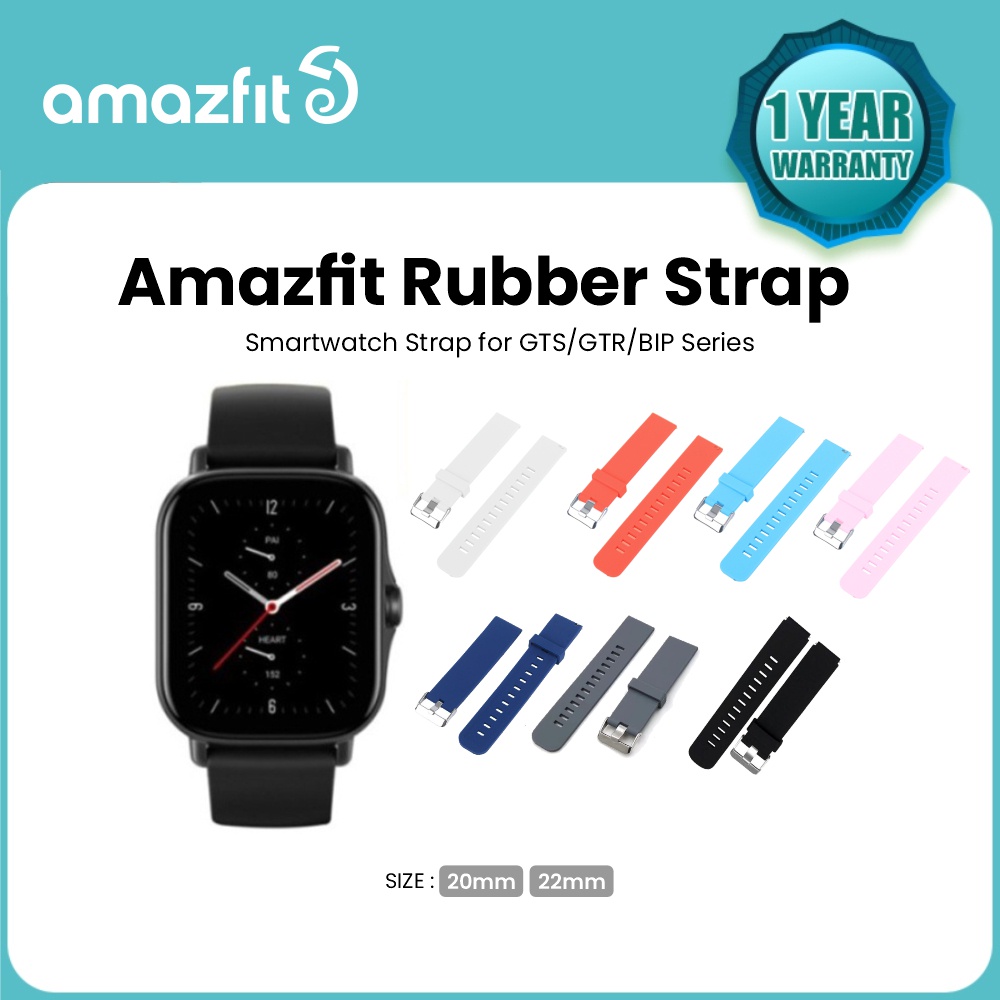 Amazfit New Rubber Strap for GTS / GTS 2e/ GTS 2/ GTR42/ GTR 47/ GTR 2/ GTR 2e/ Bip/ Bip U