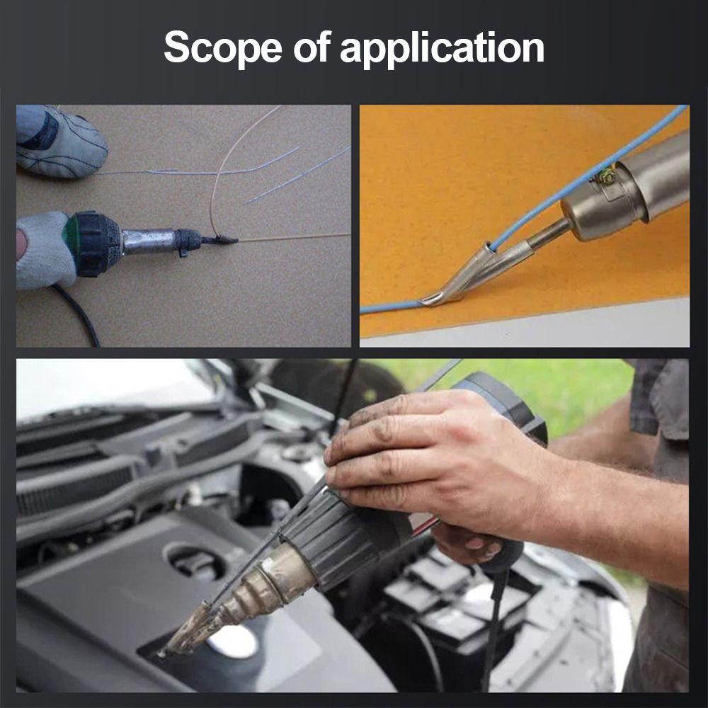 Nanas Vinyl PVC Plastic Blowe Tahan Panas Solder Las Alat Perbaikan Las Blower Pengering Rambut Hot Air Torch Head Welding Tool
