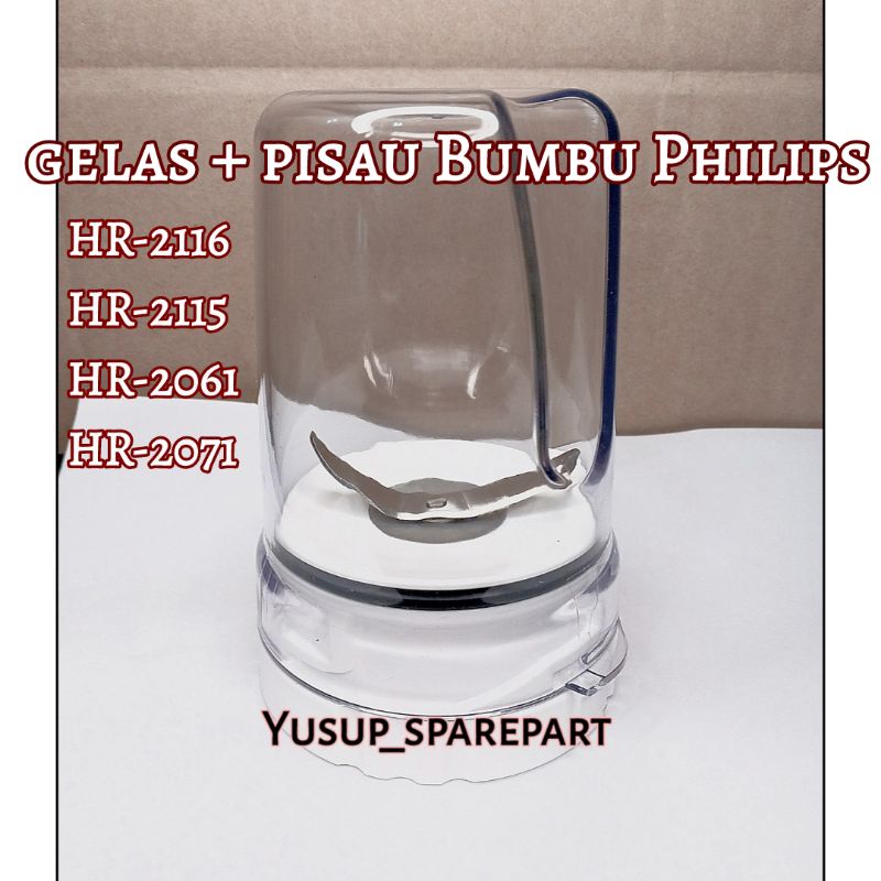 Gelas Bumbu gelas Mill BLENDER PHILIPS 2115 2116 2061 2071