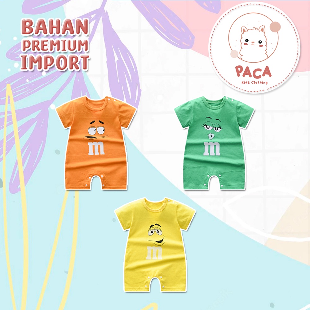 Paca Baju Bayi, Baju Kodok Import Romper Bayi Setelan Jamsuit Bayi Lengan Pendek Perempuan Laki Laki