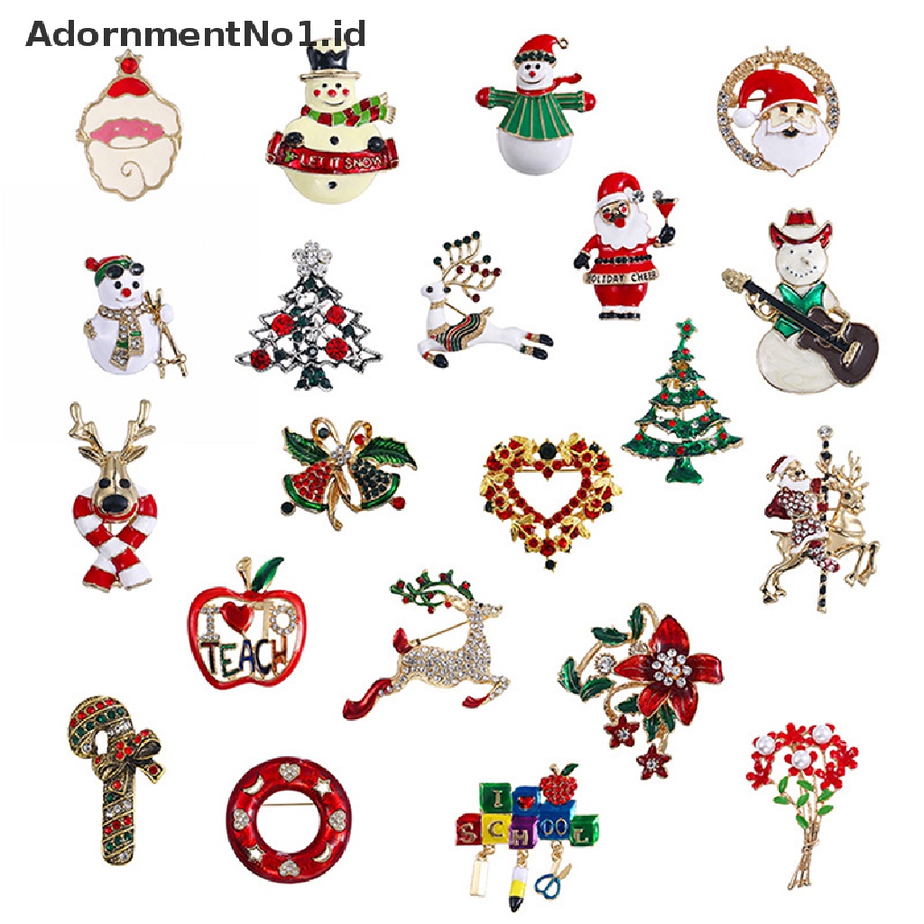 Bros Pin Desain Kartun Pohon Natal Snowman Element No1 Untuk Hadiah