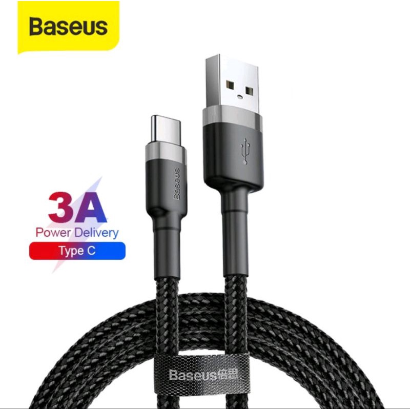 Baseus Type C 3A Cafule Cable Durable Nylon Braided Wire Usb