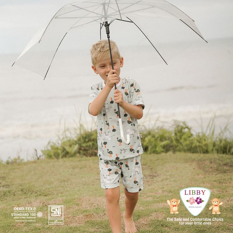 LIBBY - SETELAN BAJU PENDEK KANCING DEPAN LIBBY - SET BAJU ANAK LIBBY - PIYAMA ANAK