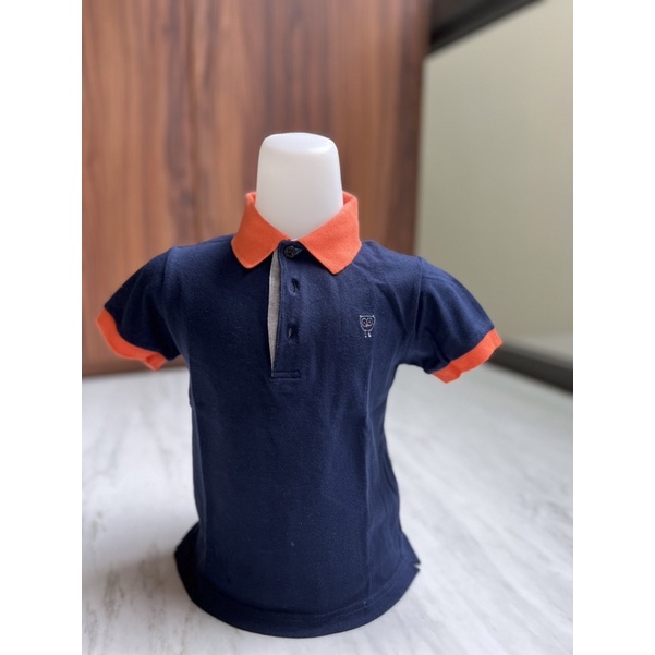 polo shirt ilgulo 3 anni navy orange