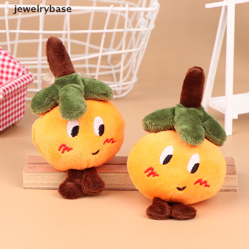 Gantungan Kunci Bentuk Boneka Kartun Buah Kesimmon Bahan Plush Untuk Dekorasi Tas