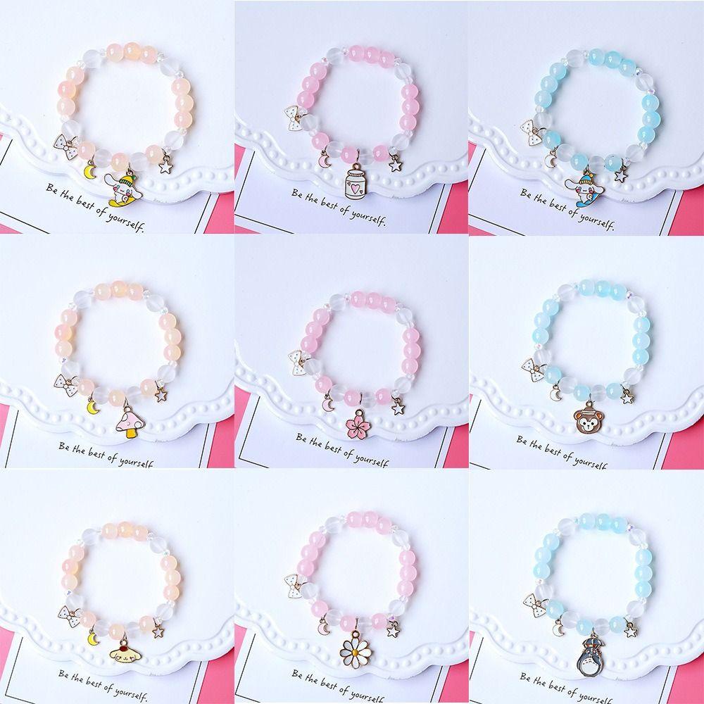 Nickolas1 Cinnamoroll Gelang Temperamen Handmade Perhiasan Aksesoris Hadiah Pacar DIY Liontin Wanita Gelang Gaya Korea Gelang