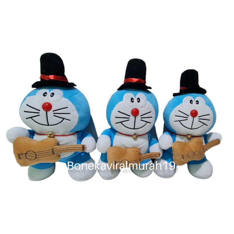 Boneka Doraemon Bergitar Lucu Dan Imut Mainan Anak/Murah Ukuran 35cm/Cocok Untuk Kado Ultah