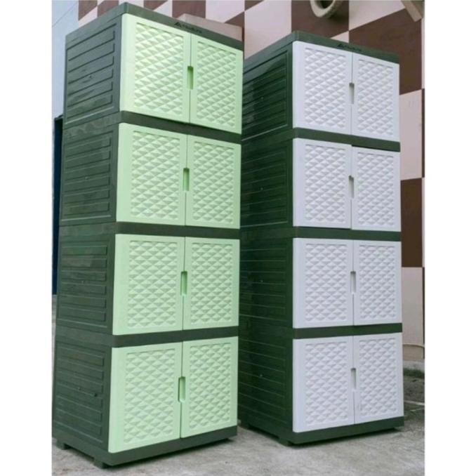 

Lemari Pakaian Plastik 4 Susun Jumbo Original Fawsline Murah stock ready