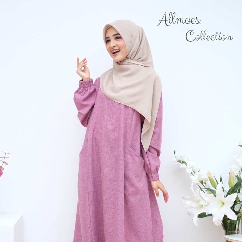 Zahra dress gamis simpel Muslim katun madinah fodu