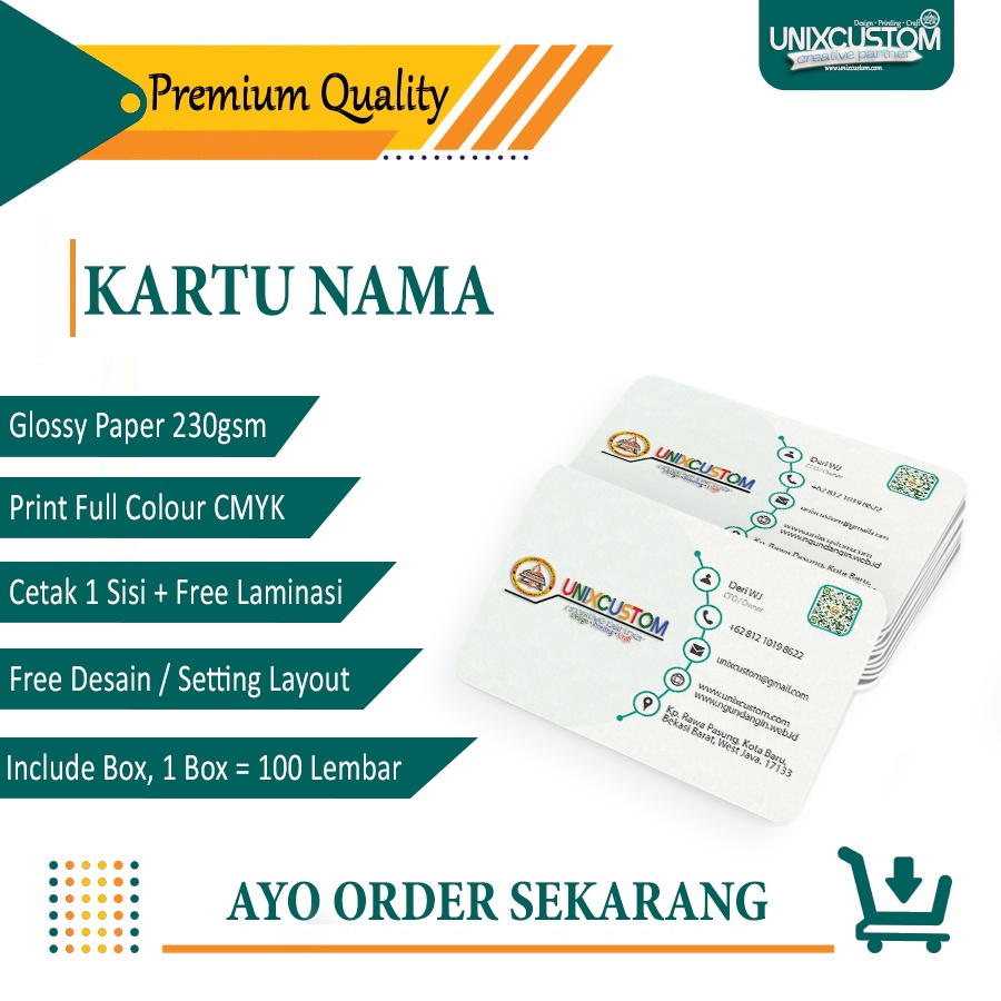 

Kartu Nama Rounded Corner | Cetak Kartu Nama 1 Sisi Laminasi Include Box