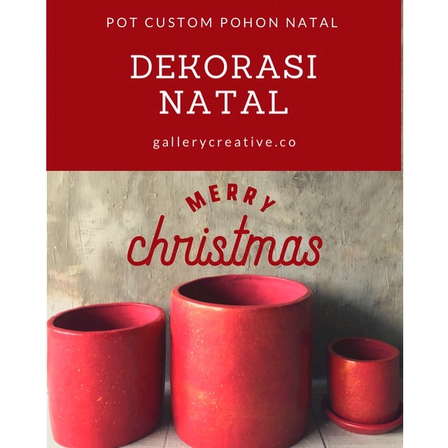 Aksesoris Natal / Aksesoris pohon Natal / pot natal